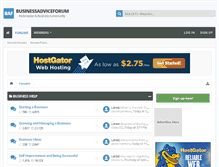 Tablet Screenshot of businessadviceforum.com